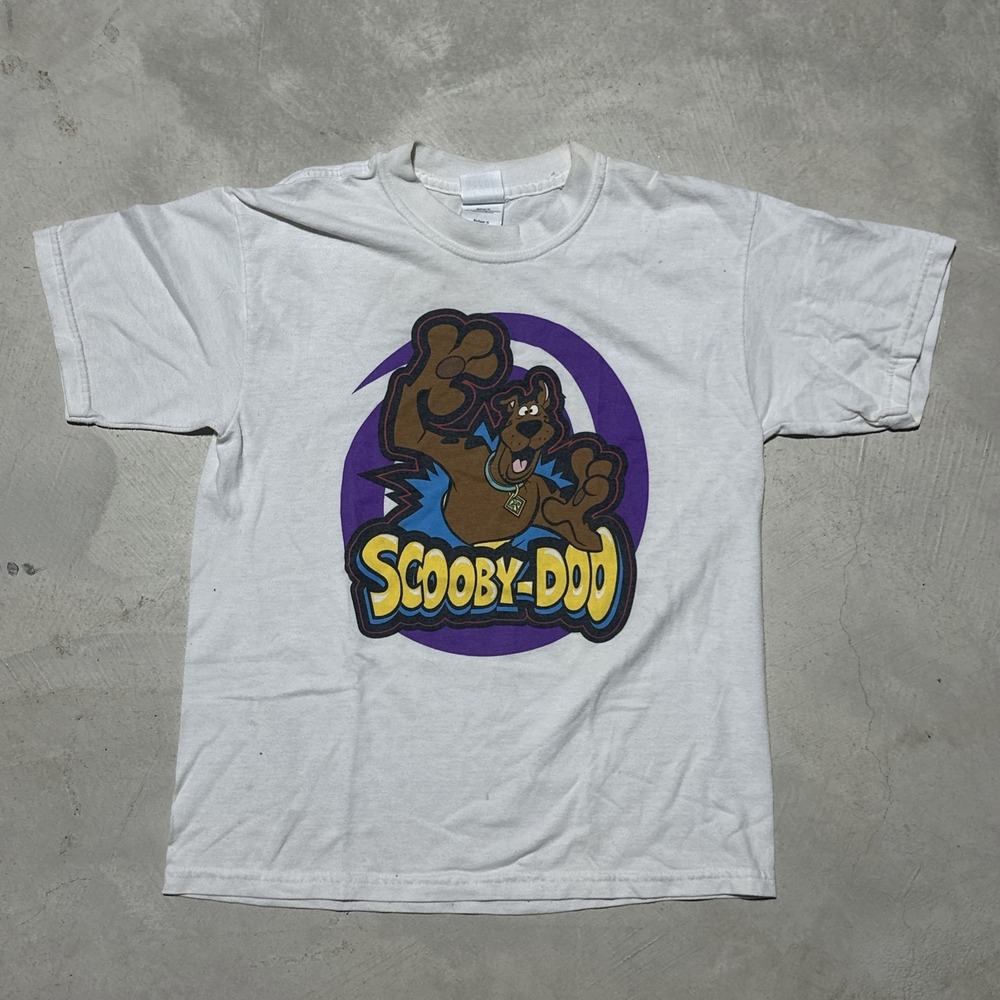 Y2K 2000s Scooby-Doo T-Shirt Youth SZ L Big Print Cartoon Network Graphic Tee